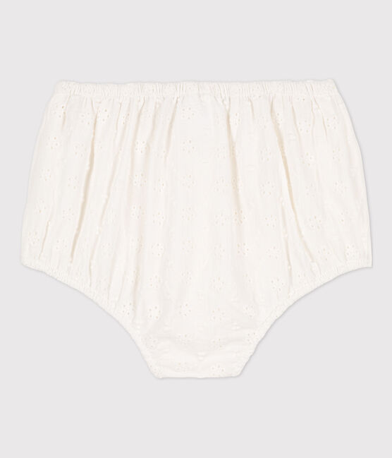 Pololo de bordado inglés para bebé blanco MARSHMALLOW