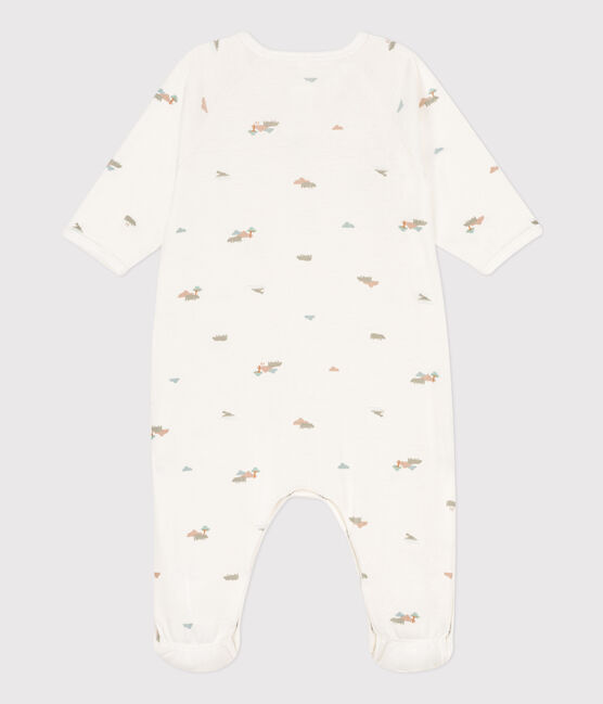 Pelele de algodón con animales blanco MARSHMALLOW/blanco MULTICO