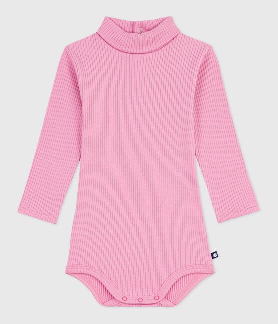 Body de algodón liso con cuello vuelto para bebé BOUDOIR
