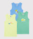 Lote de 3 camisetas de tirantes con estampado de frutas de niño