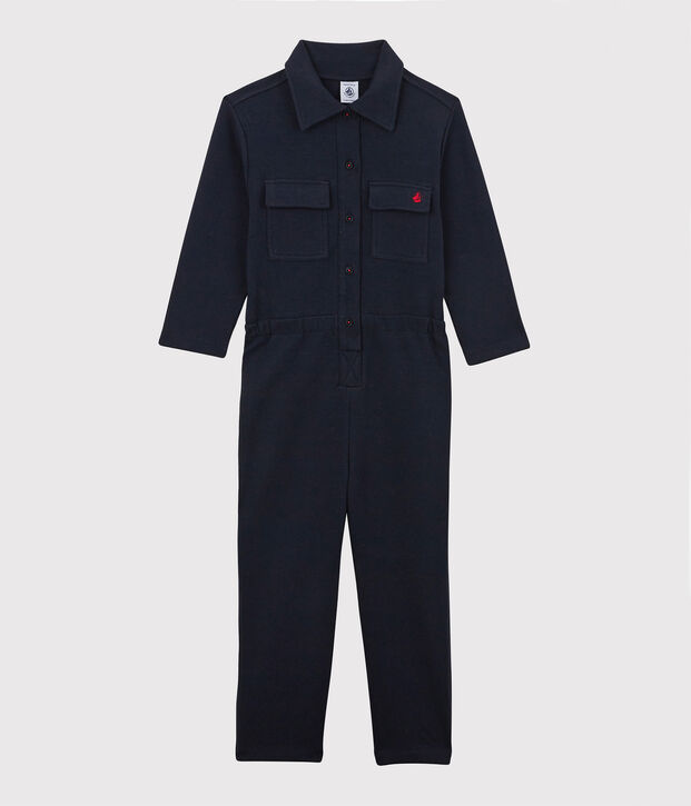 Mono de algod&oacute;n estampado para ni&ntilde;a azul