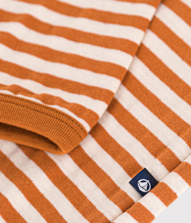 Mono largo de t&uacute;bico para beb&eacute; marron/crudo