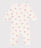 Pijama sin pies de algodón con cangrejos para bebé blanco MARSHMALLOW/blanco MULTICO