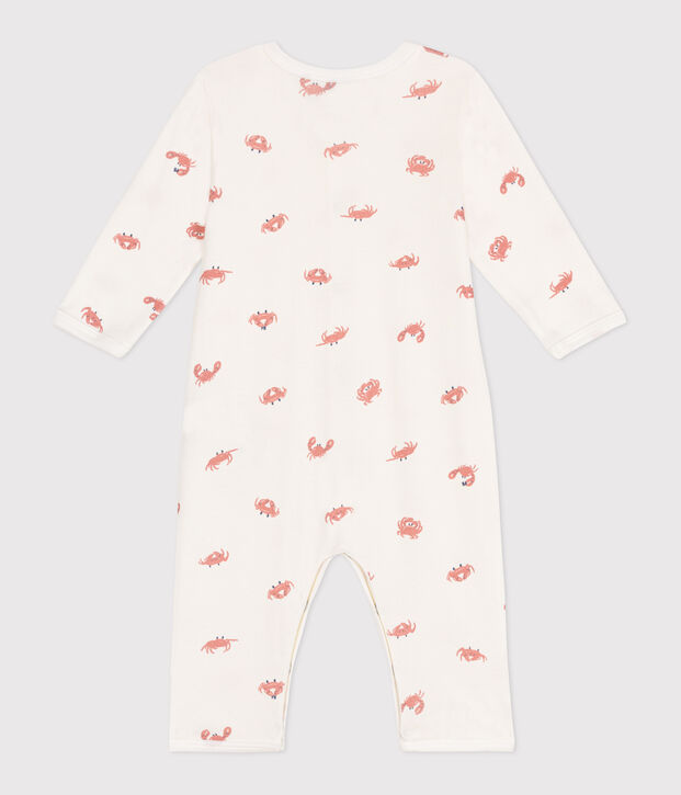 Pijama sin pies de algod&oacute;n con cangrejos para beb&eacute; blanco/multicolor
