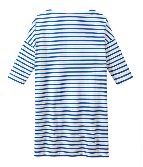 Vestido marinero para mujer blanco MARSHMALLOW/azul PERSE