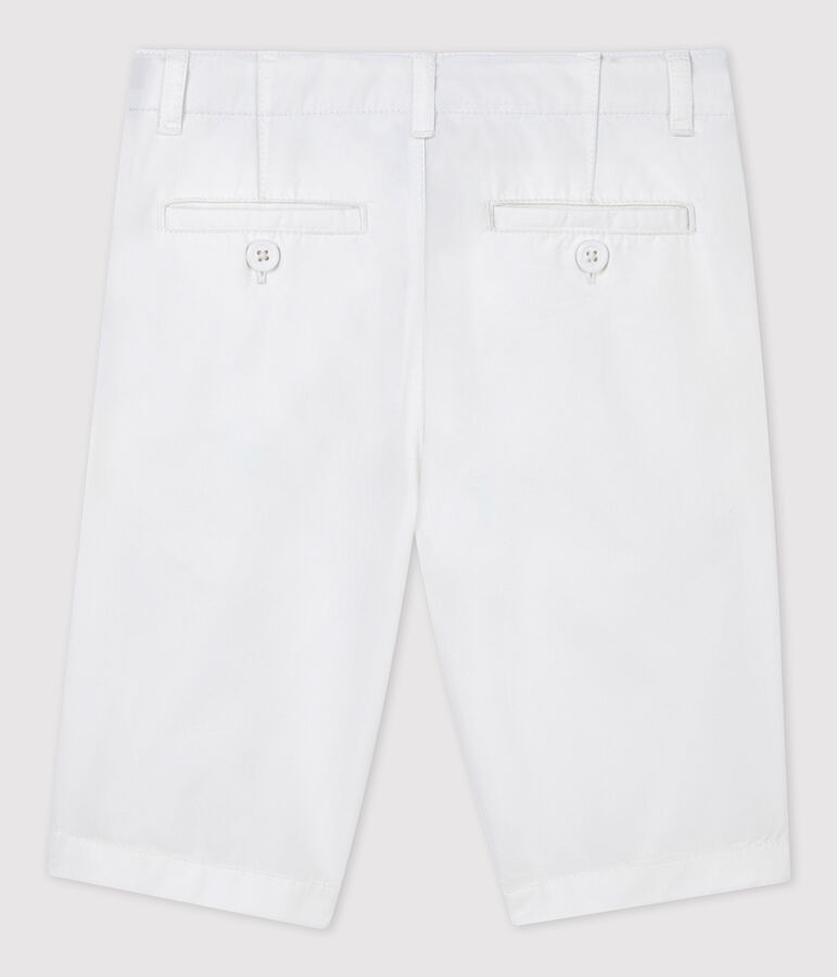 Bermudas de sarga de ni&ntilde;o blanco ECUME