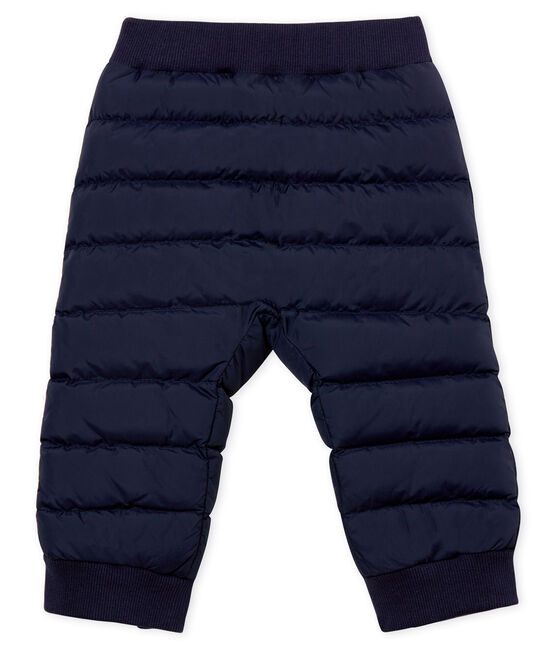 Pantalón de bebé en cálido plumón unisex azul SMOKING