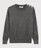 Jersey de algodón brillante para mujer negro CITY/gris ARGENT
