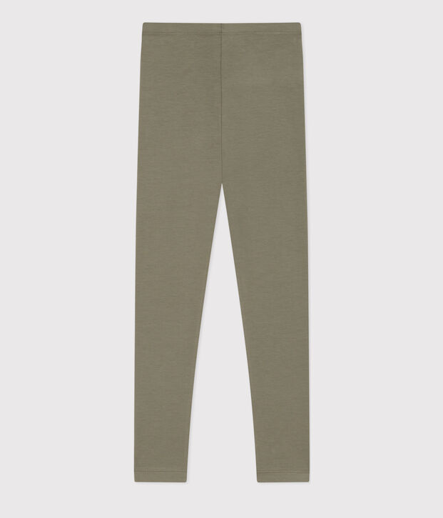 Leggings de punto y elastano para ni&ntilde;a verde