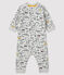 Buzo largo con para bebé niño gris BELUGA/blanco MULTICO