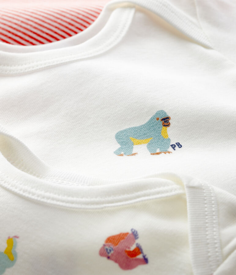 Juego de 3 bodis de manga larga para beb&eacute; ni&ntilde;o multicolor