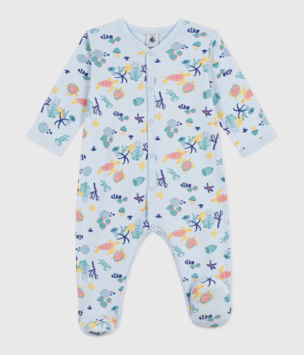Pijama de algod&oacute;n con estampado marino fosforescente para beb&eacute; azul/multicolor