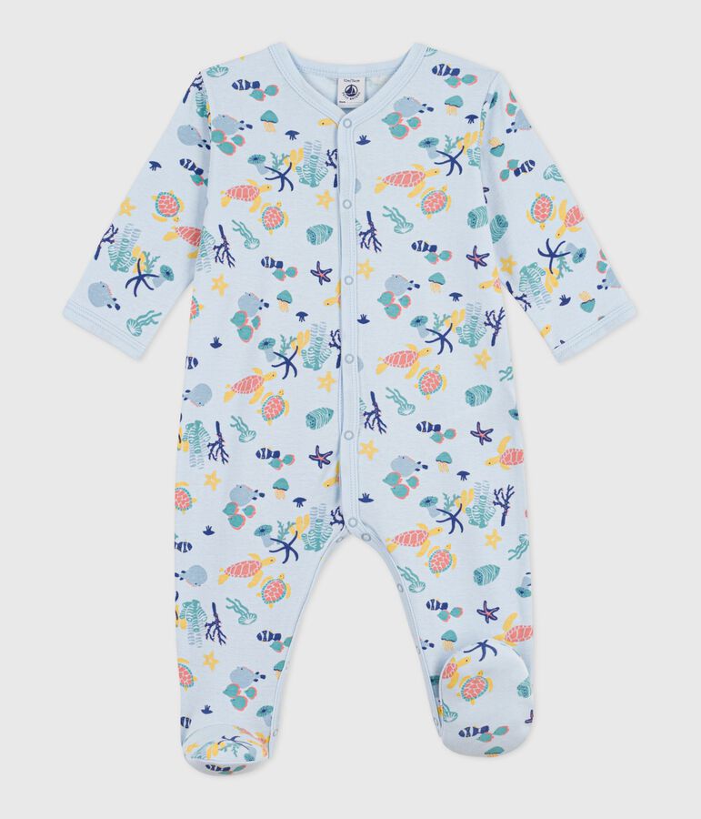 Pijama de algod&oacute;n con estampado marino fosforescente para beb&eacute; azul/multicolor