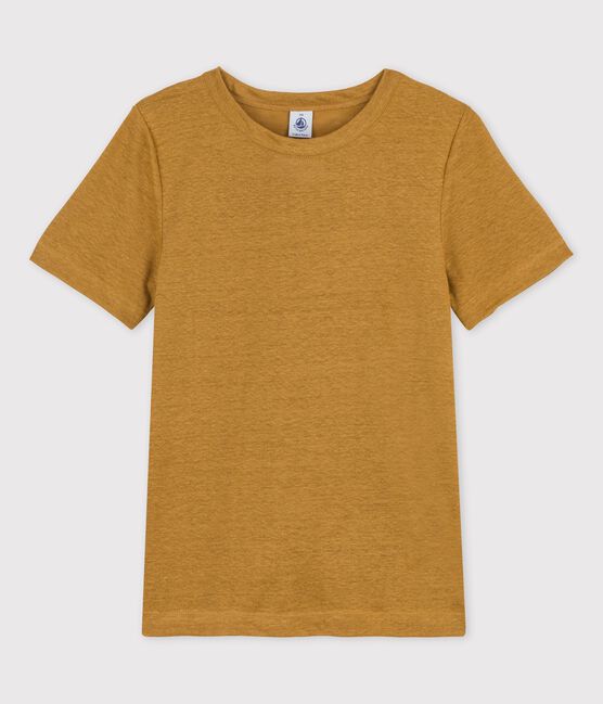 Camiseta L'ICONIQUE de lino de mujer amarillo ISTRE