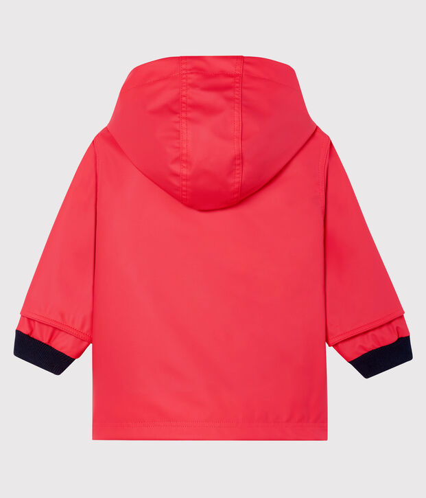Chubasquero emblem&aacute;tico para beb&eacute; ni&ntilde;a rojo