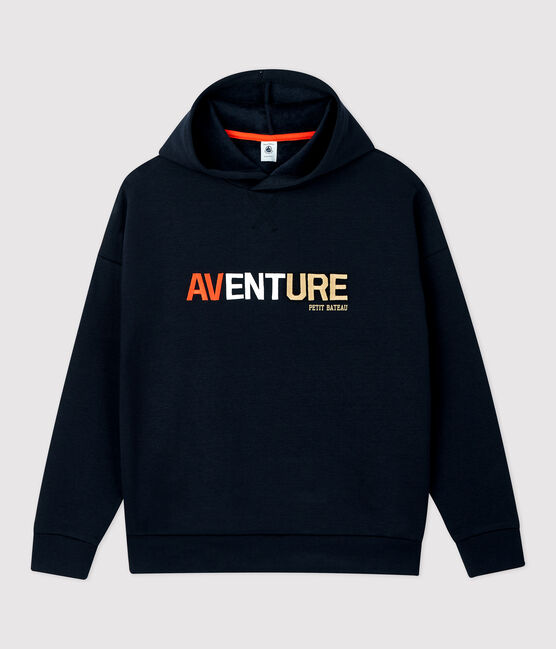 Sudadera con capucha de muletón de niño azul SMOKING
