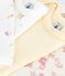 Juego de bodis de algodón de manga larga con estampado de flores para bebé variante 1