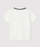 Polo de manga corta de algodón para bebé blanco MARSHMALLOW