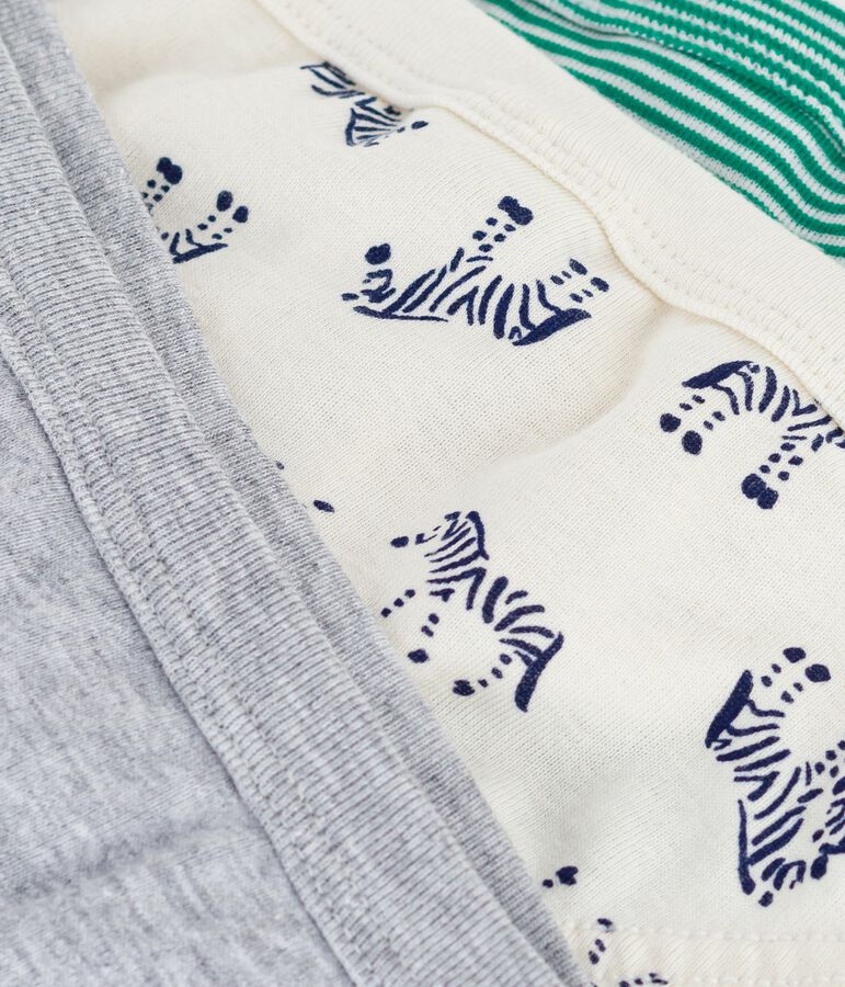 Juego de slips infantiles de algod&oacute;n con estampado de cebras multicolor