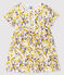 Vestido de manga corta para bebé niña blanco MARSHMALLOW/blanco MULTICO