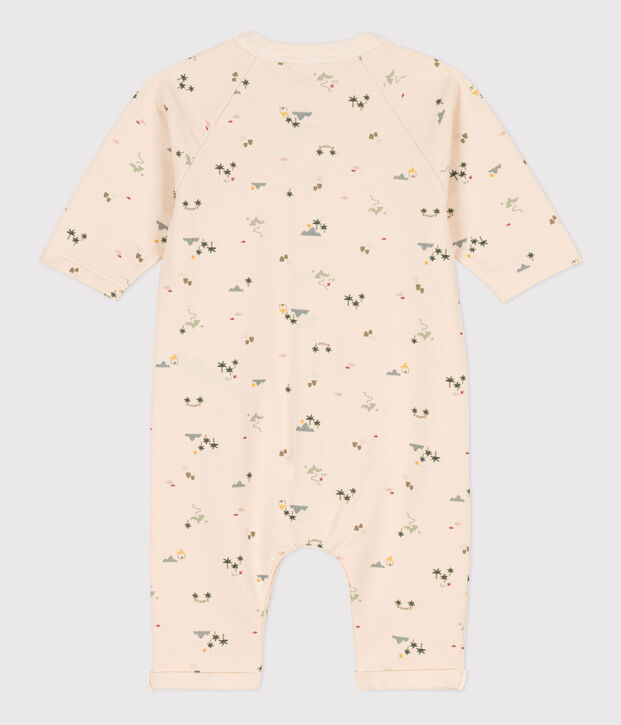 Mono largo de mulet&oacute;n estampado para beb&eacute; crudo/multicolor