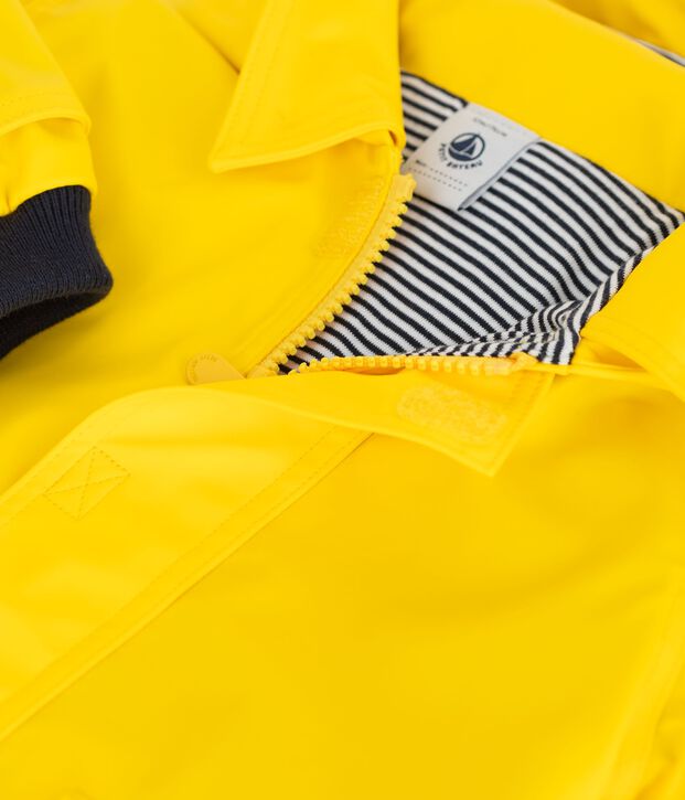 Chubasquero liso ic&oacute;nico para beb&eacute; amarillo
