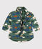 Chaqueta acolchada semilarga estampado para niña/niño verde VALLEE/crudo MULTICO