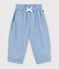 Pantal&oacute;n de chambray para beb&eacute; azul