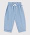 Pantal&oacute;n de chambray para beb&eacute; azul