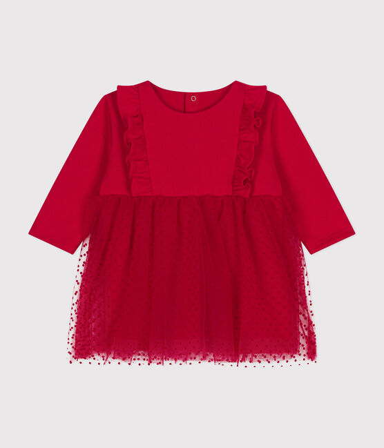 Vestido de algodón y tul para bebé COULIS