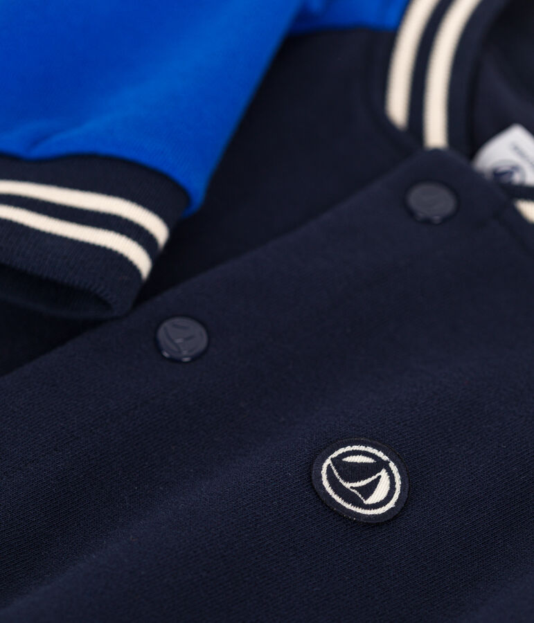 Chaqueta teddy de felpa para ni&ntilde;o azul/azul