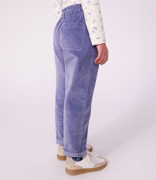 Pantal&oacute;n infantil de terciopelo violeta