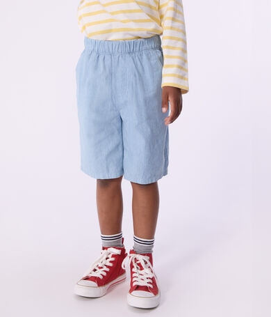 Bermudas cortas infantiles de algod&oacute;n liso