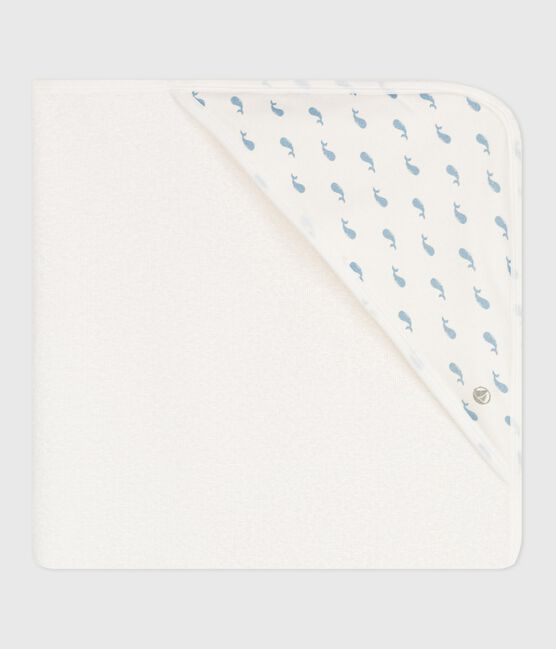 Capa de baño de algodón para bebé MARSHMALLOW/ ADRIATIC