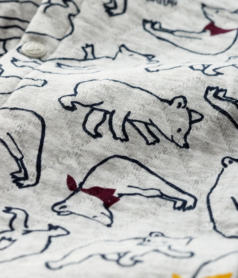 Buzo largo con para beb&eacute; ni&ntilde;o gris/multicolor