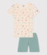 Pijama corto infantil de algodón
