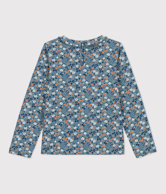 Camiseta con flores de algodón de manga larga de niña ROVER/ MULTICO