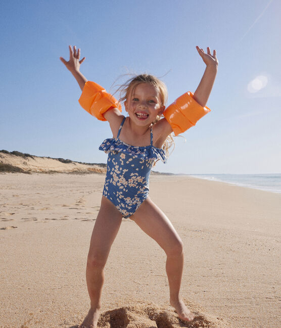 Bañador estampado para niña azul BEACH/ MULTICO