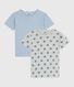 Juego de camisetas infantiles de algodón de manga corta con estampado de estrellas