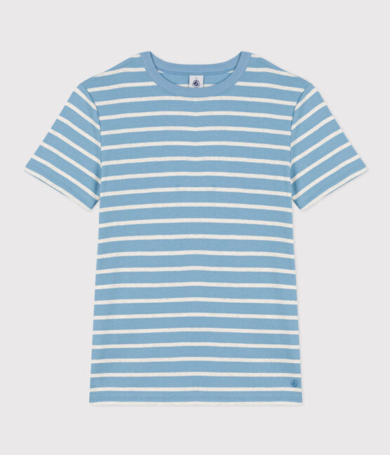 Camiseta L'ICONIQUE de algodón con cuello redondo para mujer AZUL/ MONTELIMAR