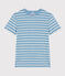 Camiseta L'ICONIQUE de algodón con cuello redondo para mujer AZUL/ MONTELIMAR