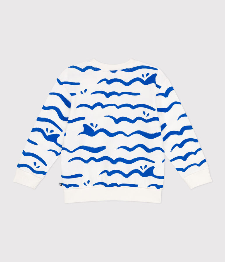 Sudadera infantil de algod&oacute;n con estampado blanco/multicolor