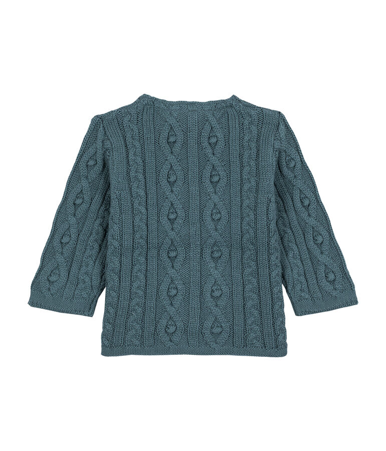 Cable-knit cardigan azul Atlantic