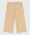 Pantalón infantil de pana con estampado beige CAJOU/ MULTICO