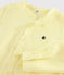 Camisa de mangas remangables de lino de niño amarillo CITRONEL