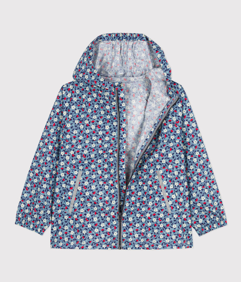 Cortavientos de material reciclado para ni&ntilde;a azul/multicolor