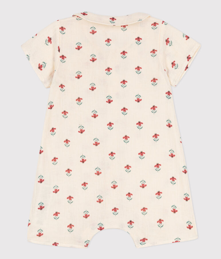 Mono estampado de gasa de algod&oacute;n para beb&eacute; crudo/multicolor