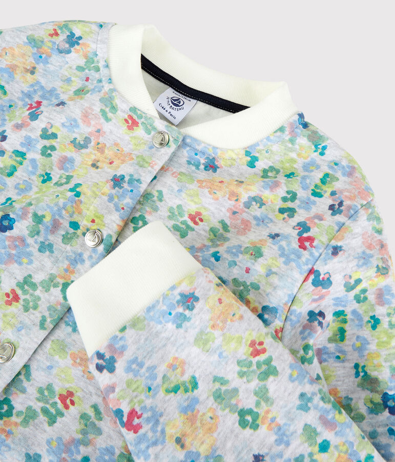 Rebeca tipo teddy de punto de ni&ntilde;a gris/multicolor