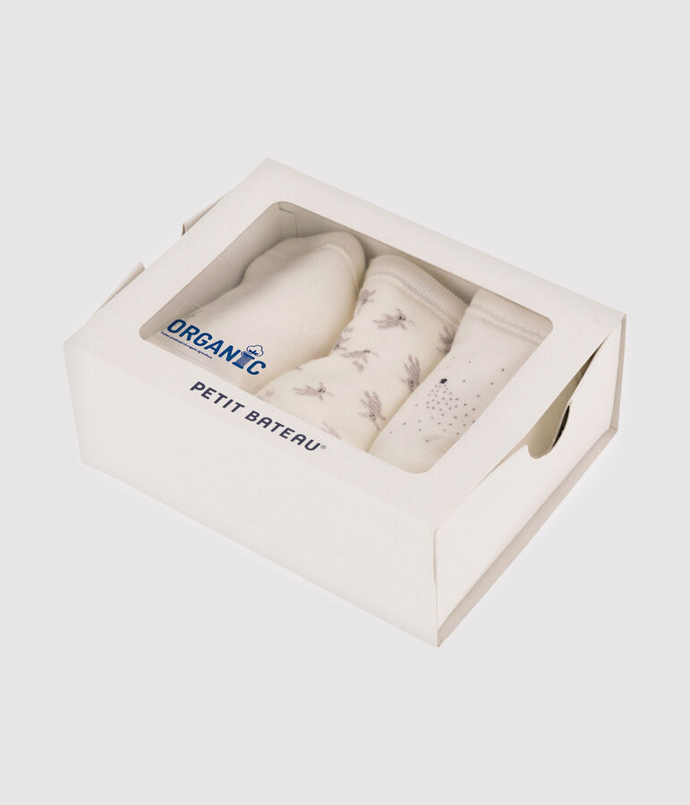 Tr&iacute;o de baberos para beb&eacute; de punto variante 1