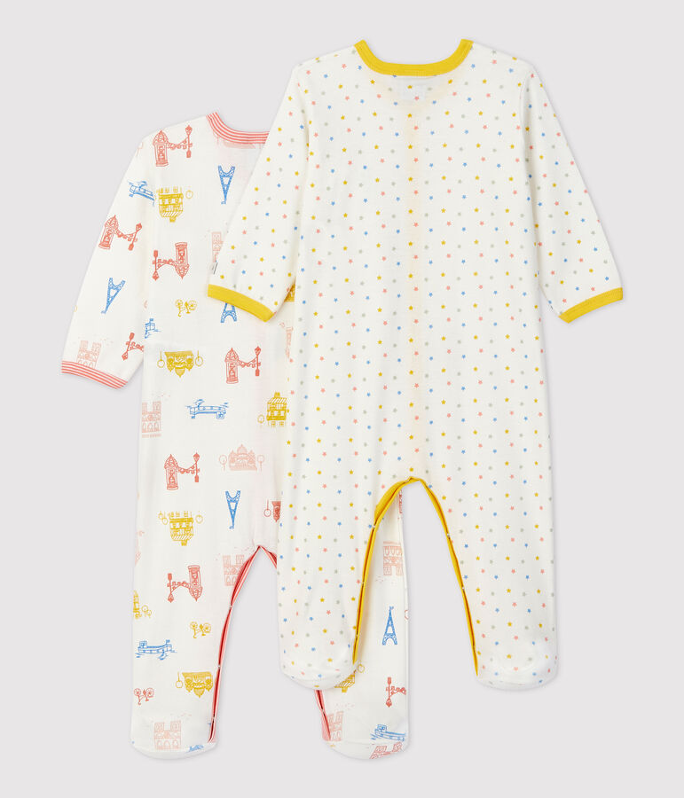 Juego de 2 peleles de Par&iacute;s y estrellas de algod&oacute;n multicolor